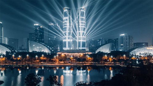 科技感十足 成都高新區中秋詩會無人機 燈光秀點亮夜空